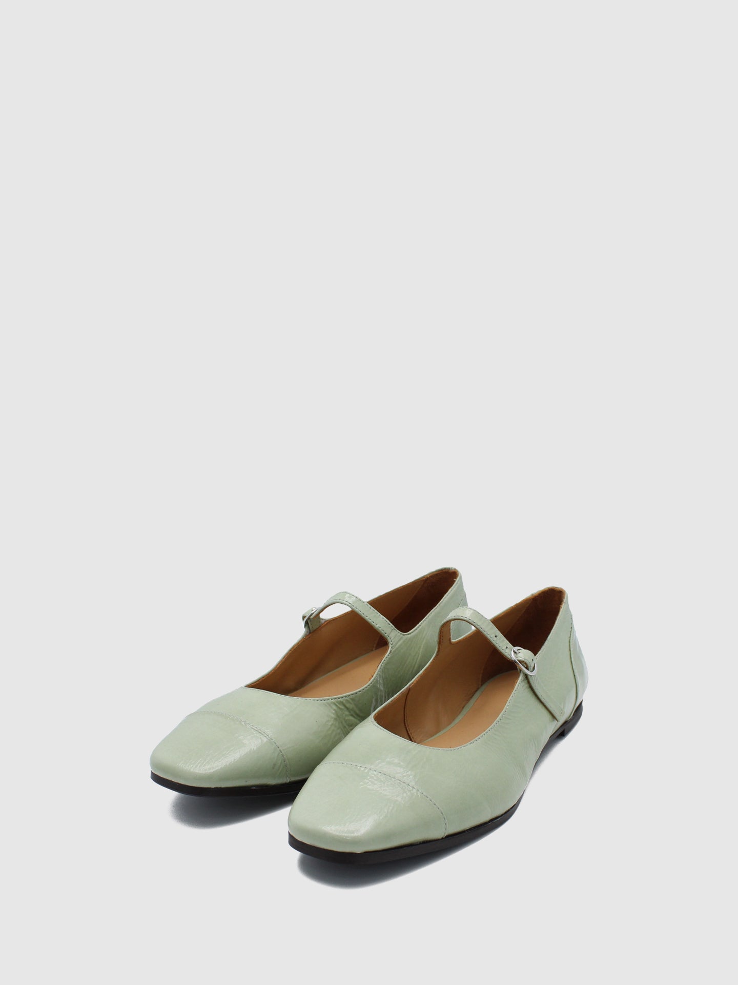 JJ Heitor Green Round Toe Ballerinas